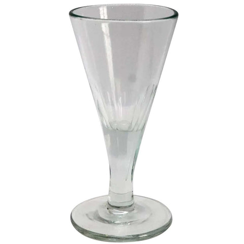 English Georgian Petal Cut Gin Drinking Glass Stemware