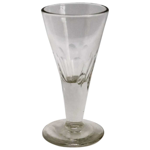 English Georgian Petal Cut Gin Drinking Glass