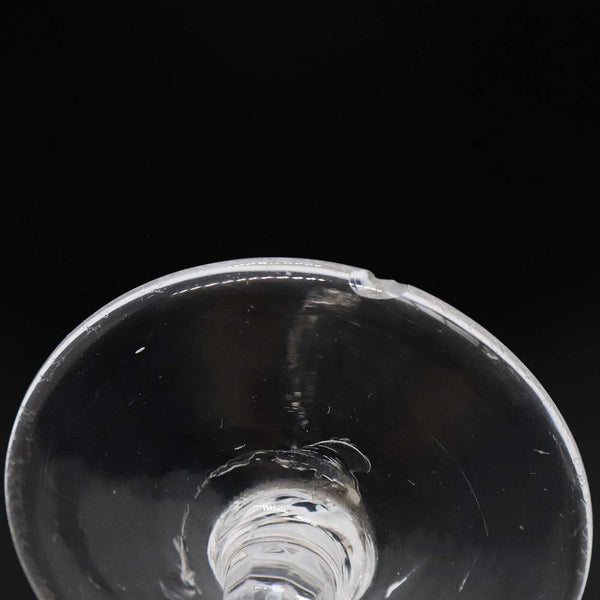 English Georgian Engraved Petal Cut Drinking Glass