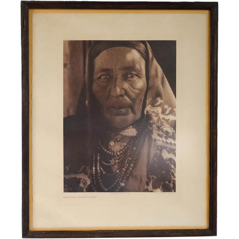 EDWARD S. CURTIS Sepia Photogravure Print, Francisca Chiwiwi-Isleta