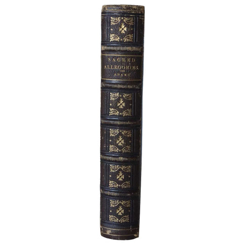 Victorian Leather Bound Book: Sacred Allegories by Reverend William Adams