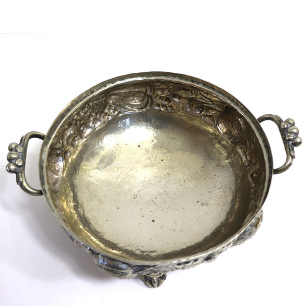 Vintage Bolivian Silverplate Coquera (Coco Box)/ Lidded Serving Tureen