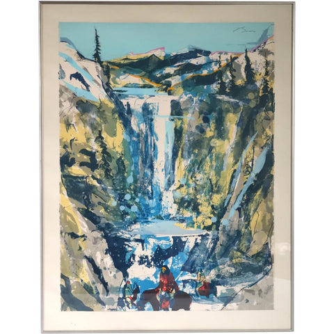 EARL BISS Serigraph on Paper, Walking upon the Thundering Waters, 25/25