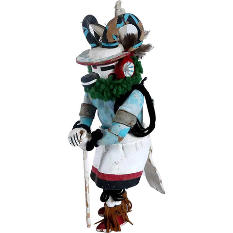 Native American Hopi Painted Wood and Mixed Media Pong / Ram Kachina Doll