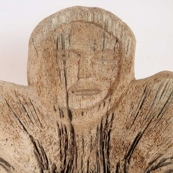 Vintage Inuit Fossilized Whale Bone Figural Carved Sculpture