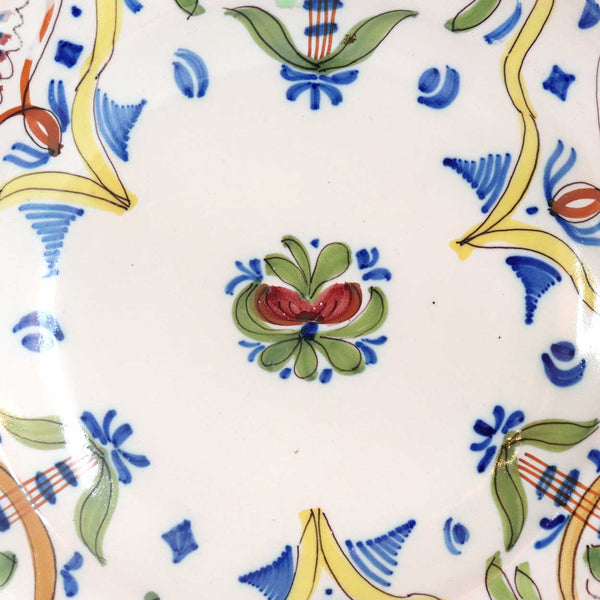 Spanish Faience Polychrome Floral Plate