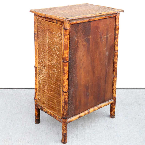 English Aesthetic Movement Bamboo and Glass Side Cabinet
