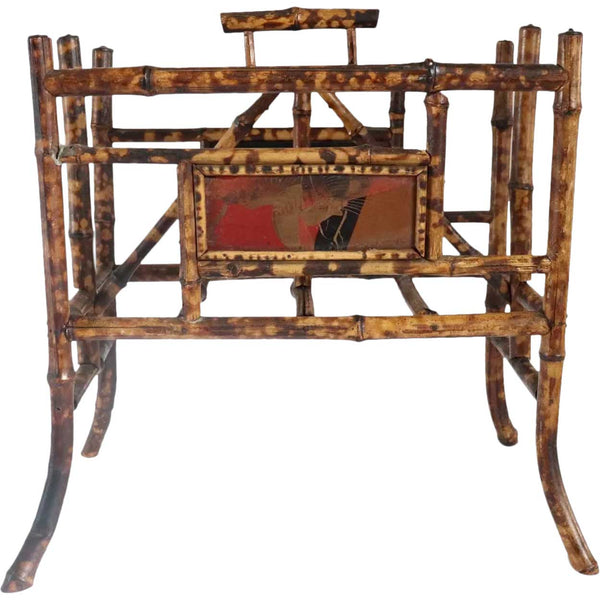 English Aesthetic Movement Bamboo and Lacquer Canterbury / Music Rack