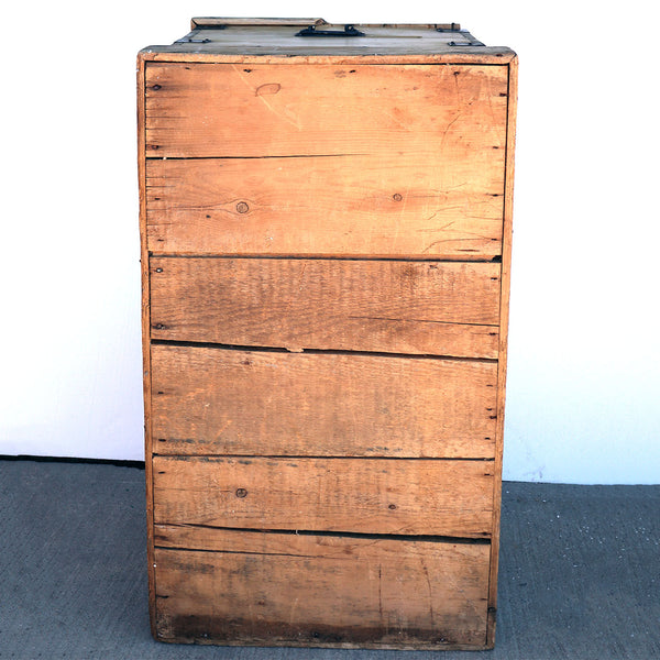 English Victorian Iron Mounted Pine Blanket Chest