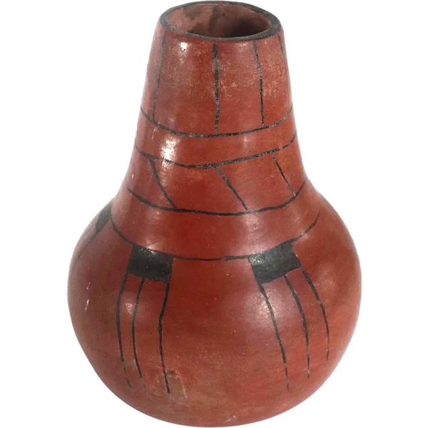 Vintage Native American Pima Maricopa Pottery Polished Redware Vase