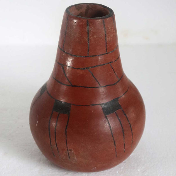 Vintage Native American Pima Maricopa Pottery Polished Redware Vase