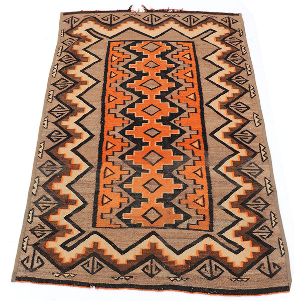 Native American Navajo Wool Geometric Rug