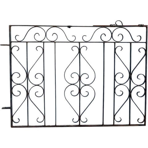 Vintage American Wrought Iron Architectural Window Grille