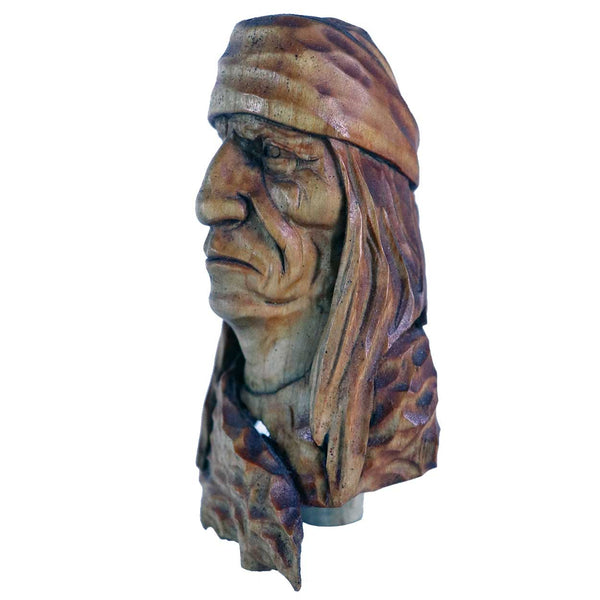 Vintage Signed Native American Hopi Carved Wood Novelty Figural Bottle Stopper