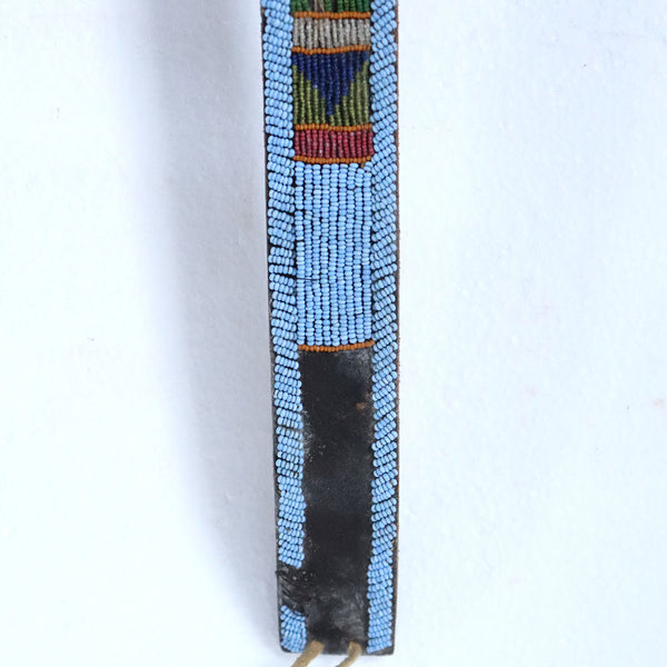 Vintage Native American Beaded and Leather Sash / Belt