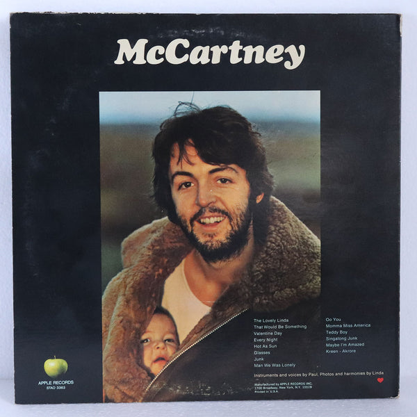 Vintage PAUL MCCARTNEY First Press Vinyl Record Album, McCartney