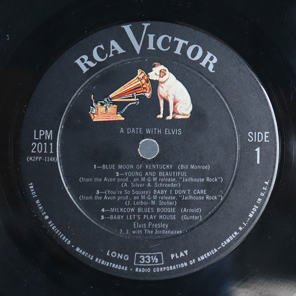 Vintage ELVIS PRESLEY Vinyl Record Album, A Date with Elvis