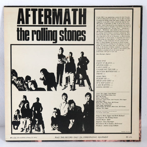 Vintage THE ROLLING STONES Vinyl Record Album, Aftermath