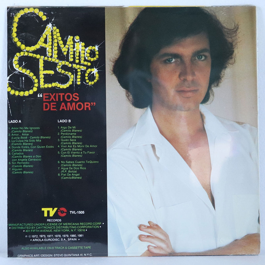 Vintage CAMILO SESTO Vinyl Record Album, 15 Exitos de Amor