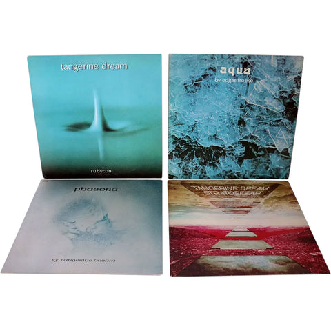 Four Vintage TANGERINE DREAM Albums, Rubycon, Aqua, Phaedra, Stratosfear