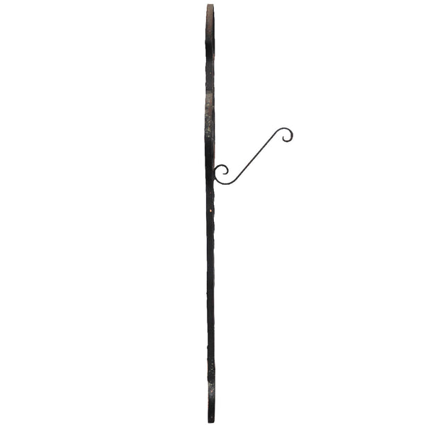 Large American Wrought Iron Lantern / Plant Hanger Wall Bracket