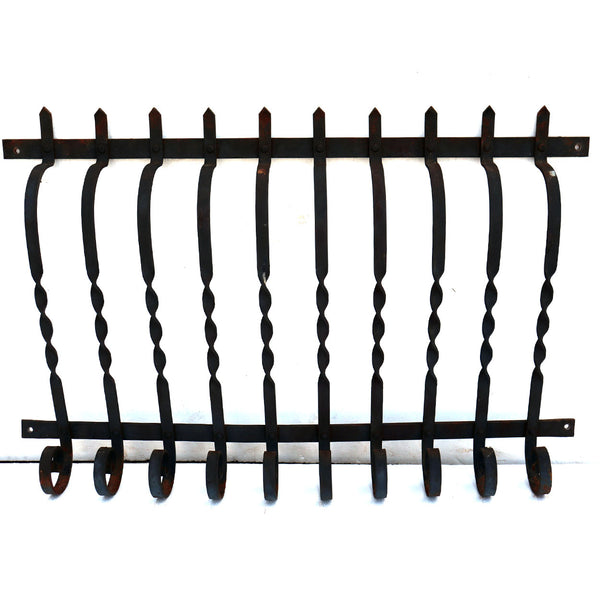 American Victorian Wrought and Twisted Iron Belly Grille Window Guard