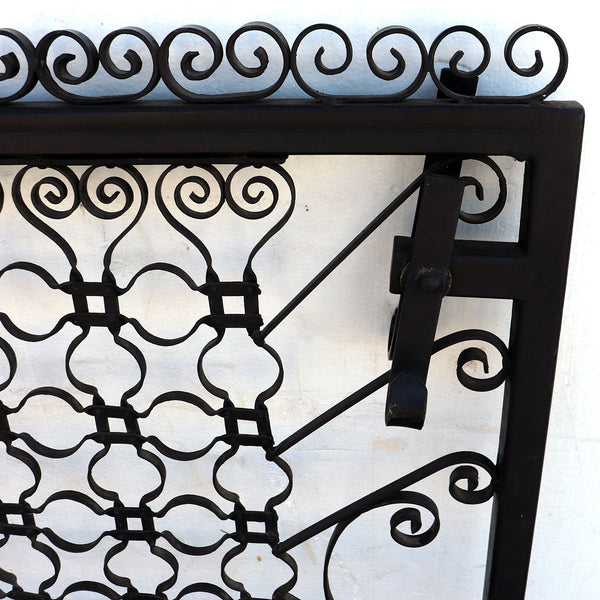 American Winslow Brothers Painted Wrought Iron Elevator Grille / Garden Gate