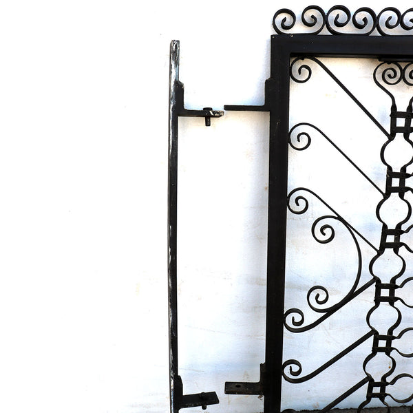 American Winslow Brothers Painted Wrought Iron Elevator Grille / Garden Gate