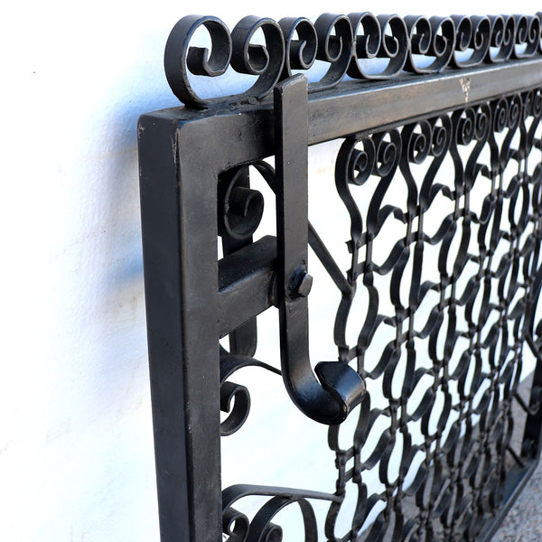 American Winslow Brothers Painted Wrought Iron Elevator Grille / Garden Gate