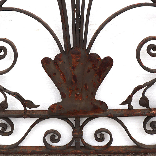 American Wrought Iron Arched Architectural Garden Gate