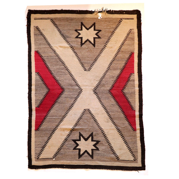 Vintage Native American Navajo Ganado Wool Valero Star Rug