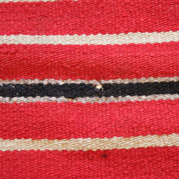 Vintage Native American Navajo Wool Banded Double Saddle Blanket