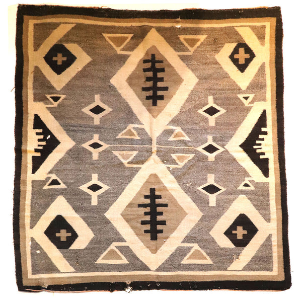 Native American Navajo Crystal Diamond Wool Rug