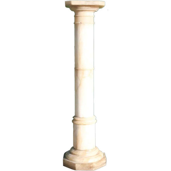 Italian Neoclassical Alabaster Column Pedestal