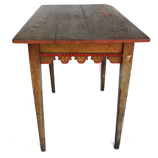 Eastern European Painted Pine Two-Drawer Side Table