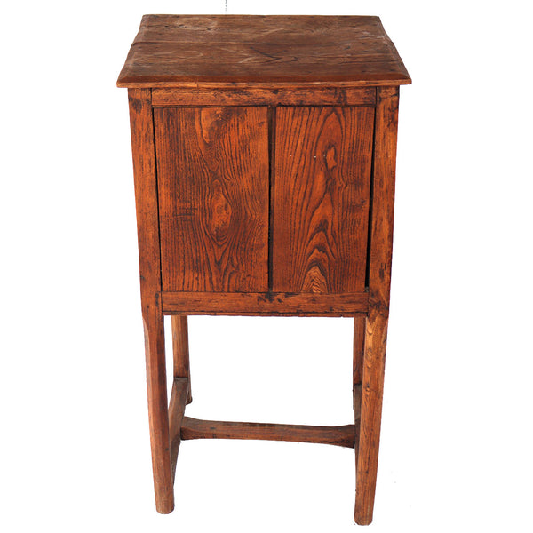 French Provincial Elm Commode Side Cabinet Table