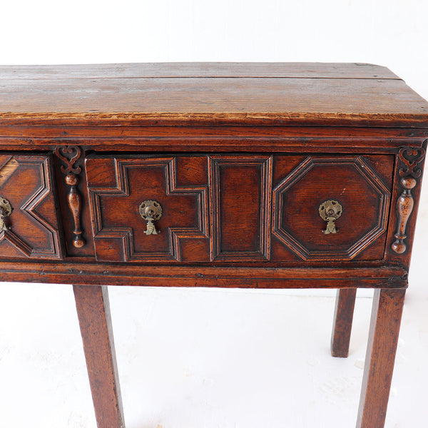 English Georgian Oak Huntboard or Sideboard Table