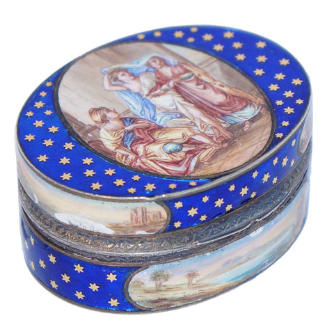 French Louis XVI Gilt Silver and Enamel Snuff Box