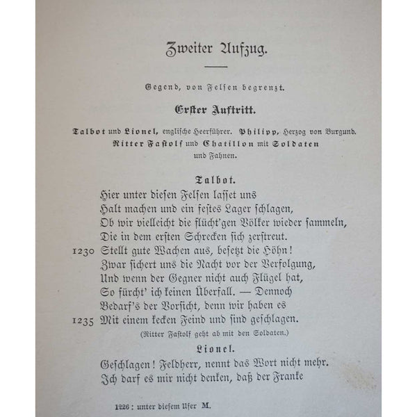 German Book: Jungfrau von Orleans (The Maid of Orleans) by Friedrich von Schiller