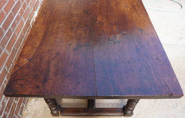 Early Spanish Baroque Chestnut Work Table
