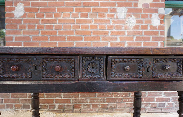 Early Spanish Baroque Chestnut Work Table