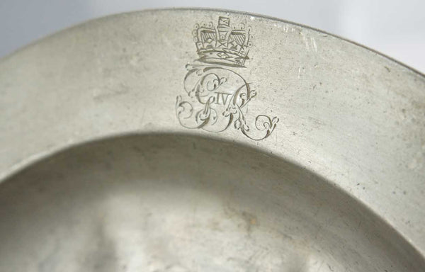 Rare English Thomas Alderson Pewter George IV Coronation Plate