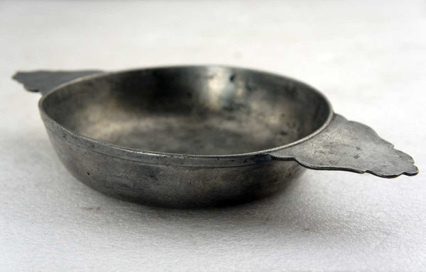 French Pewter Double-Ear Porringer / Ecuelle a Orielles