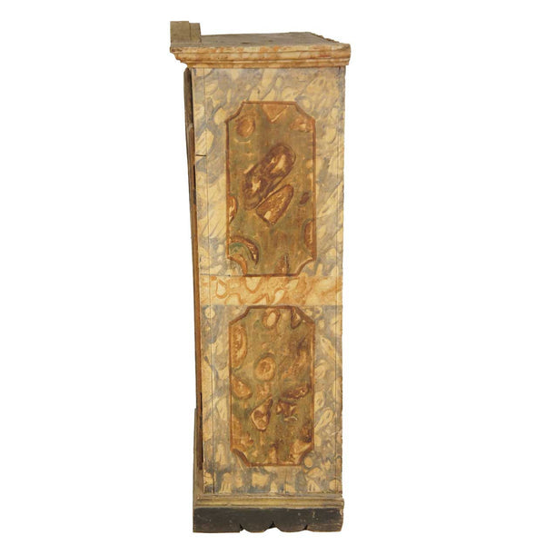 Portuguese Painted Pine Reliquary Altar Cabinet
