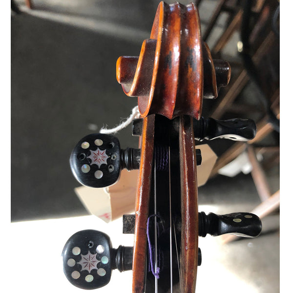 French or German Maple and Spruce Mother-of-Pearl Inlaid Violin