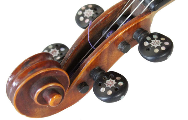 French or German Maple and Spruce Mother-of-Pearl Inlaid Violin