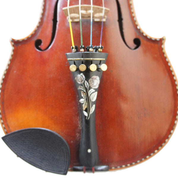 French or German Maple and Spruce Mother-of-Pearl Inlaid Violin