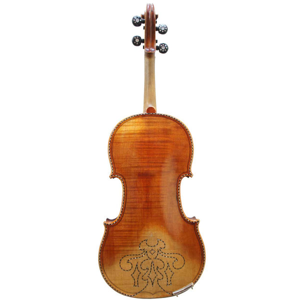 French or German Maple and Spruce Mother-of-Pearl Inlaid Violin