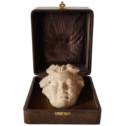 Small Ancient Pottery Mask with Case