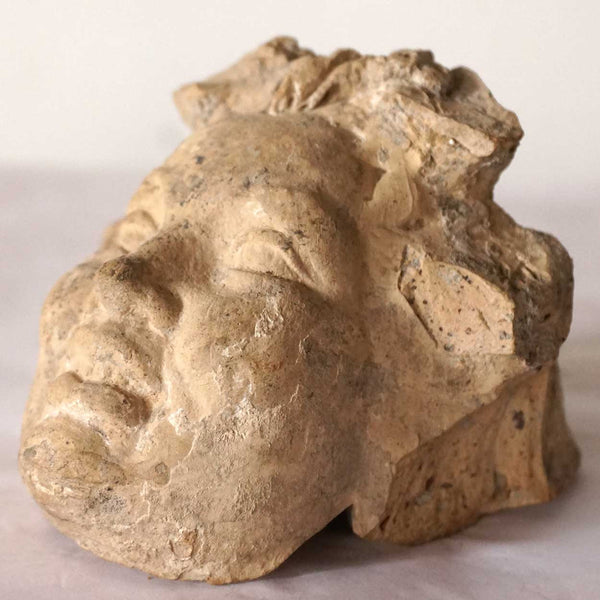 Small Ancient Pottery Mask with Case